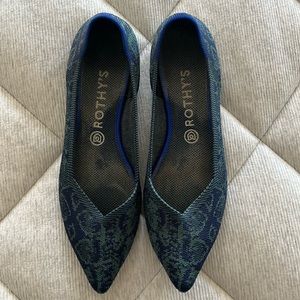 Rothy’s Points — Emerald Blue Snake